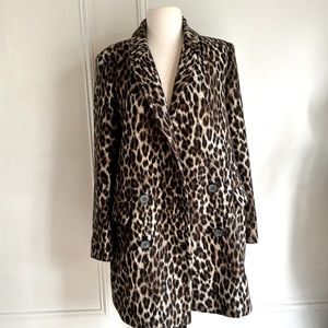 Zara leopard print coat size Medium